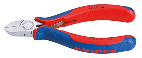 Knipex 76 22 125 alicate Alicates de corte diagonal KNIPEX - Ferramentas para fios e cabos - aço inoxidável, 125 cm, corte diagonal, preto