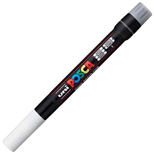 Marcador para Quadro Branco UNI POSCA 40 (Branco) UNI-BALL - Marcadores e marcadores de texto - tinta à base de água, removível, ponta de pincel