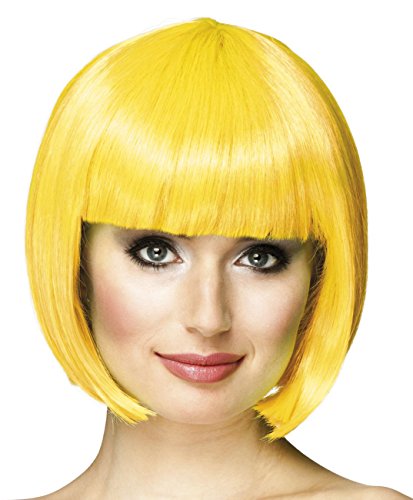 Peruca DISFRAZZES Bob Com Penteado De Cabaret Amarelo (Tam: Tamanho Único) Ciao Srl - Perucas - disfraz, bob, penteado, amarelo