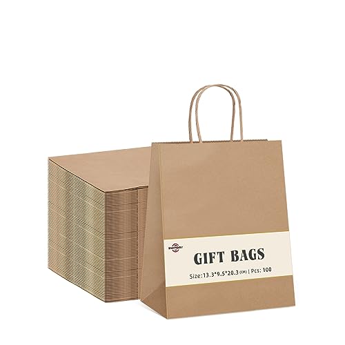 Saco de Regalo SWITORY 100 Unidades Castanho Switory - Sacolas de presente - sacode regalo, switory, castanho, 100 unidades