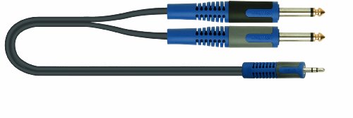 Cabo de Áudio QUICK LOk (Jack 3.5mm - Jack 6.3mm - 2 m - Preto) Quik-Lok - Cabos de áudio e vídeo - 2 m, jack 3.5mm, jack 6.3mm, preto