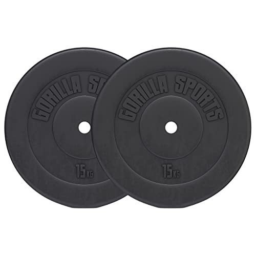 Conjunto de Discos de Pesos Vinilos 30Kg 2X15Kg 30/31Mm GORILLA SPORTS GORILLA SPORTS GMBH - Roupa - 30 kg, 2x15 kg, 30/31 mm