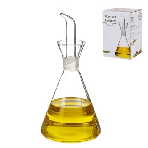 LEKE GO 500 Ml Crystal Oil Presser For Table LEKE GO - Dispensadores de óleo e vinagre - 500 ml, crystal oil, presser