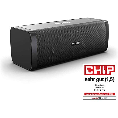 Coluna Bluetooth DOCKIN Fine (Preto - 2 x 25 W) DOCKIN - Alto-falantes - bluetooth, preto, 2 x 25 w, usb
