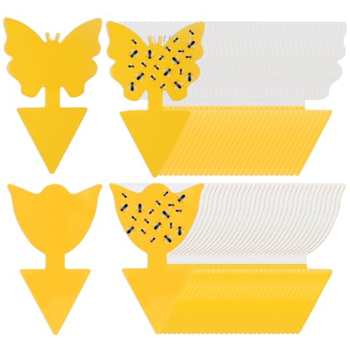 Fitas BAXCDYSWE 60 Unidades (Amarelo - 3x20cm) Baxcdyswe - Armadilhas de controle de pragas - amarelo, 3x20cm, 60 unidades