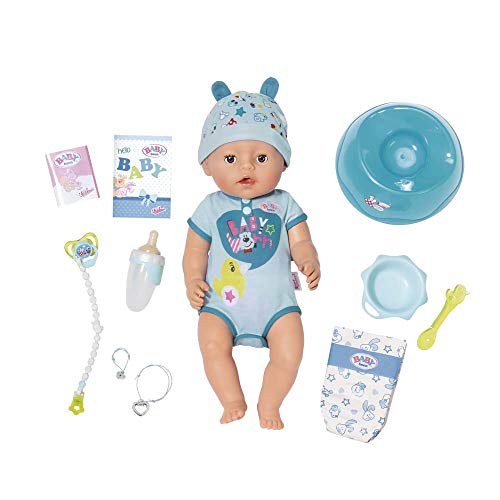 Boneca ZAPF CREATION Baby Born Interactive (Idade Mínima Recomendada: 3 anos) BABY born - Brinquedos - 60 cm, olhos que piscam, cabelo natural, pele super-realista