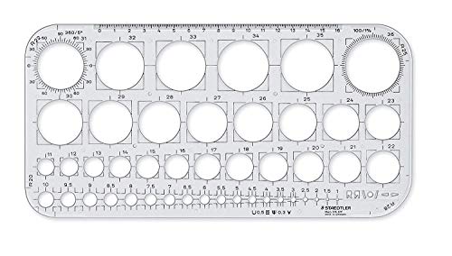 Plantelha STAEDTLER 576-1F Transparente (5.8 x 2.3 cm) Staedtler - Ferramentas de medição e marcação de artesanato - transparente, 5.8 x 2.3 cm, rega 1-36 mm