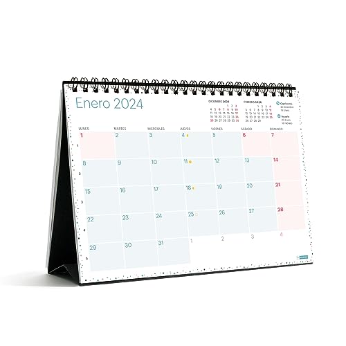 Calendário de Mesa Miquelrius Lovely A5 Espiral 2024 MIQUELRIUS - Calendários, organizadores e planejadores - mesa, lovely, A5, espiral, 2024