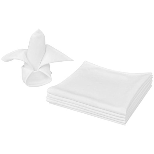 Toalha de Mesa vidaXL Branco (50x50cm - Poliéster) vidaXL - Roupa de cama e cama - branco, 50x50cm, poliéster