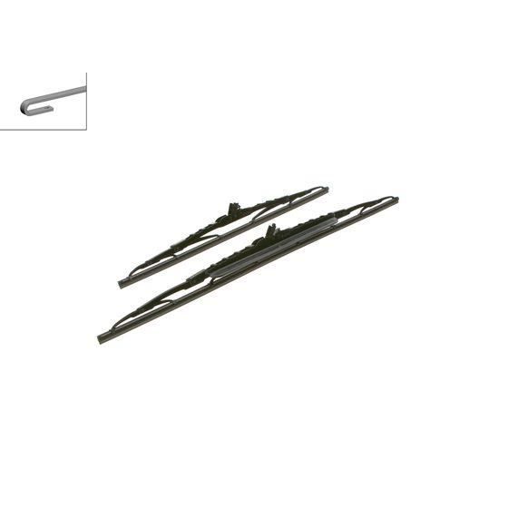Conjunto de 2 Escovas Limpa-Para-Brisas BOSCH 291S Bosch - Peças e acessórios para janelas de veículos automotores - escovas, limpa-para-brisas, bosch 291s, 28 cm