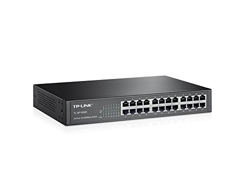 Switch TP-LINK TL-SF1024D (24 Portas Fast Ethernet - 100 Mbps) TP-Link - Concentradores e comutadores - 24 portas, fast ethernet, 100 mbps