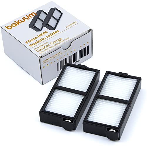 Filtro de pó BAKUUM 2 Filtros Hepa para depósito de solidos de Cecotec Conga Series 5090, 6090 e 7090 BAKUUM - Acessórios de aspirador - hepa, alta durabilidade, rendimento, filtro