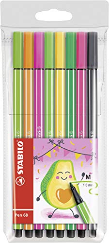 Canetas de Feltro STABILO 106883148 (Multicor) Stabilo - Canetas - multicor, 8 cartuchos, plástico de bolhas