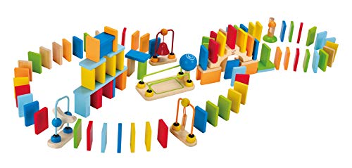 Jogo de Tabuleiro HAPE Domino Dinamic (Idade Mínima Recomendada: 4 anos) HAPE - Livros - domino, madeira, sequência colorida, truques