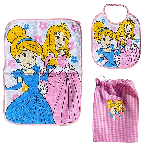Conjunto de 3 Toalhas de Banho com Tecido Plastificado Cartoon Group italia sas - Conjuntos de presente para bebê - 3 toalhas, tecido plastificado, manchas, piano de mesa, piano de bebé, bolsa