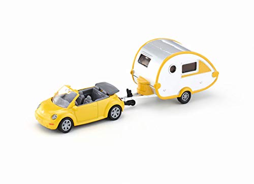 Carro com Caravana a Reboque Siku (Idade Mínima Recomendada: 3 anos) SIKU - Carrinhos de brinquedo - caravana, reboque, removível, interior decorado