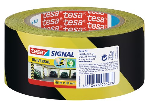 Fita para Etiquetadoras TESA Signal Universal TESA - Fitas de sinalização e advertência - adesivo forte, resistente água, indicador de risco, fácil aplicação