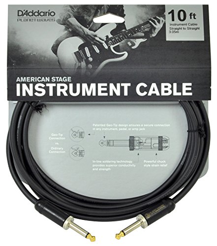 Cabo Instrumento PLANET WAVES PW-AMSG-10 (3m) Planet Waves - Cabos de áudio e vídeo - cabo instrumento, 3m, plug & play, contacto plana