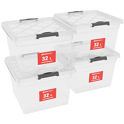 Caixa de Arrumação ATHLON TOOLS 4 Caixas de Armazenamento de 32 L Commerciamo GmbH - Recipientes de armazenamento de alimentos - 32 L, caixas de armazenamento