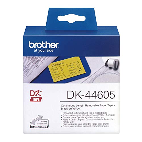 Fita para Etiquetadora BROTHER DK-44605 Amarelo Brother - Fitas de etiquetas e recargas - amarelo, etiquetadora