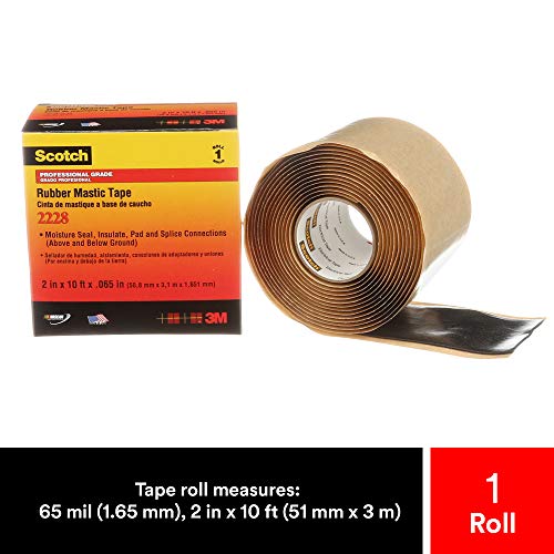 Fita Adesiva 3M 80-6103-2294-5 (Autocolantes) hh - Fita adesiva de ferragens - autocolantes, preto, 5m, 2,54cm