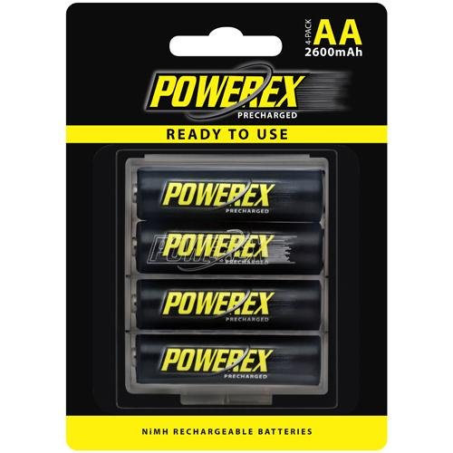 Pilha Recarregável POWEREX PRECHARGED AA 2600mAh POWEREX - Baterias - 2600 mAh, aa, 1.2V, ion-lítio