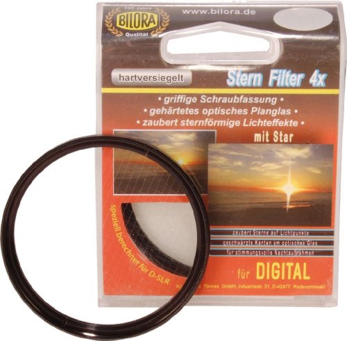 Filtro para Máquina Fotográfica BILORA Star 4 Bilora - Peças e acessórios para câmeras - estrela, 58mm, reduz difusão, contraste