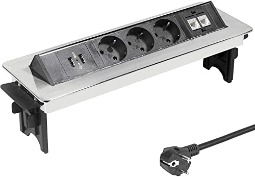 Extensão Elbe Inno 3 tomadas e 2 USB (1.5m) Elbe Inno - Fios e cabos elétricos - 3 tomadas, 2 usb, 1.5m