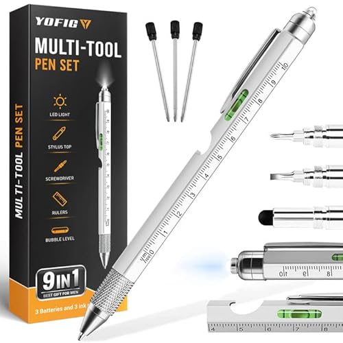 Caneta YOFIG Multifunções (Branco e Preto) YOFIG - Instrumentos de escrita multifunções - multifunções, destornillador, abrir garrafa, apontador