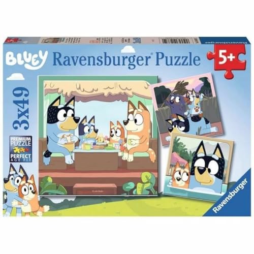 Puzzle 2D JUMBO Bluey (Idade minima recomendada: 5 anos) Ravensburger - Quebra-cabeças - puzzle, 2d, jumbo, Bluey, 49 peças, imaginação