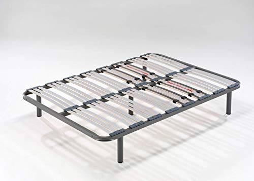 Sommier Multilâminas com Reguladores Lumbares (5 Pernas) - Altura das Pernas 25,5 Cm - 150X190Cm HOGAR24 - Camas e estruturas de cama - multilâminas, reguladores lombares, 5 pernas, altura 25,5 cm