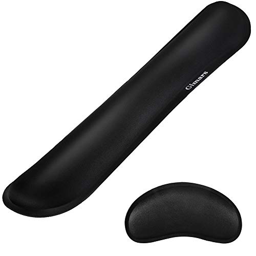 Almofada para Rato GIMARS (Preto e Cinzento) Gimars - Apoio de pulso para teclado e mouse - almofada, rato, preto, cinzento