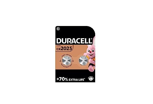 Pilha não recarregável DURACELL CR2025 (1 blister de 2 baterias) Duracell - Baterias - CR2025, 3V, 220mah, preto