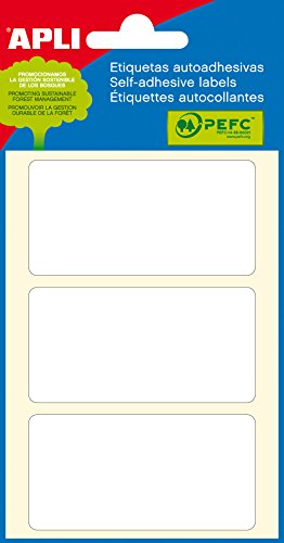 Etiqueta para Impressão APLI 24x67mm Branco APLI - Papel de impressora e copiadora - etiquetas brancas, cantos romanos, 34x67mm, adesivo permanente, 6 folhas
