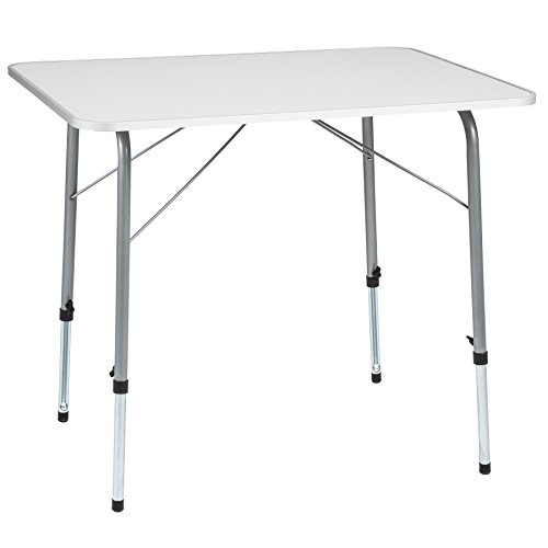 Mesa de Campismo TECTAKE (Castanho - Aço - 81x61x68 cm) TecTake - Conjuntos de móveis - 81x61x68 cm, MDF, alumínio, ajustável