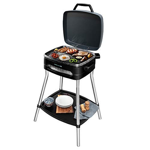 Churrasqueira CECOTEC PerfectCountry BBQ Cecotec - Churrasqueiras ao ar livre - 2000 W, controlo automático, preto prateado