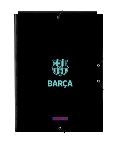 Pasta F.C. BARCELONA 3ª Equipación (Preto - Poliéster - 26 x 36.5 cm) safta - Pastas de arquivo - futebol, pasta, barcelona, preto, poliéster