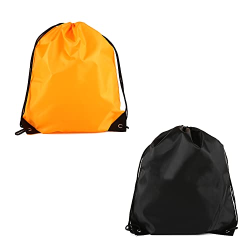 Bolsas com Cordão 2 Peças (Amarelo - Poliéster) BEIIEB - Mochilas - amarelo, poliéster, retangular, 2 peças