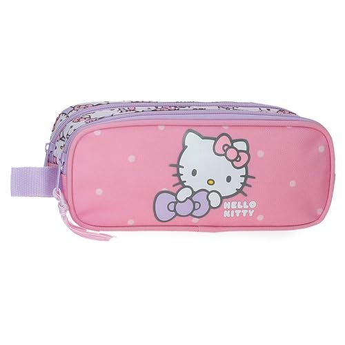 Estojo de Viagem Hello Kitty My Favourite Bow Rosa 13 x 18 cm 1.948581560283688 - Estojos para canetas e lápis - poliéster, hello kitty, 13 x 18 cm, compartimentos