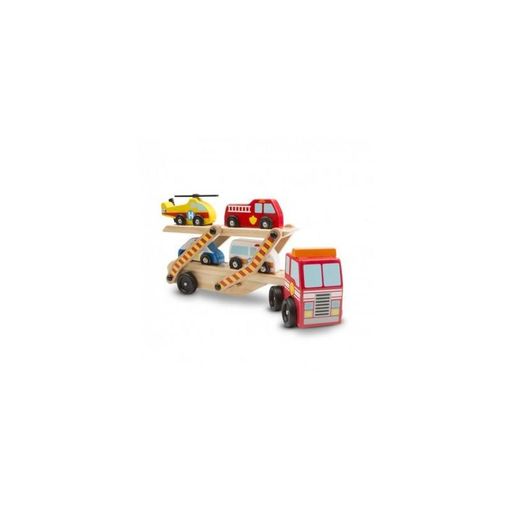 Brinquedo sobre rodas Melissa & Doug Emergency Vehicle Carrier | Vermelho, Amarelo (Jogos de Sociedade) 
Marca:
Melissa & Doug
 - Caminhões de brinquedo & veículos de construção - brinquedo, rodas, emergência, vermelho, amarelo