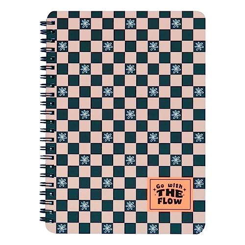 Caderno Quadriculado MR. WONDERFUL Festival Rosa e Preto A4 - Go with the flow Mr. Wonderful - Cadernos e bloco de notas - quadriculado, rosa, preto, a4