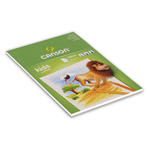 Bloco de Desenho Canson Kids Branco (A4) Canson - Papel de arte e artesanato - a4, 30 folhas, 90g/m2, cosidas