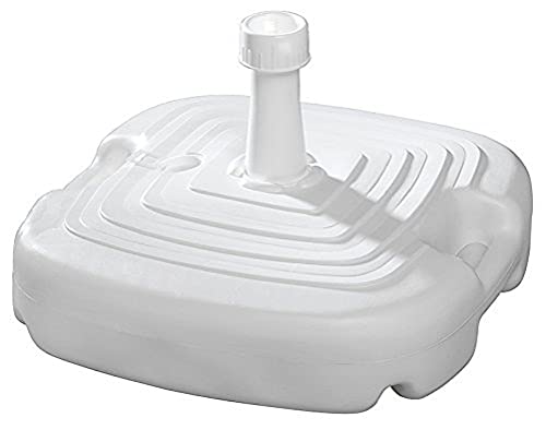 Base de guarda-sol Outsunny | 45x45x27 cm - Branco BIGBUY OUTDOOR - Conjuntos de móveis - plástico, quadrado, branco, 1,5 L