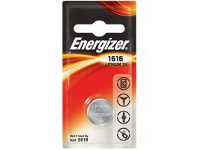 Pilha Recarregável ENERGIZER CR1616 (3V - Alcalino) Energizer - Baterias de uso geral - alcalino, 3V, cr1616, 65 mAh