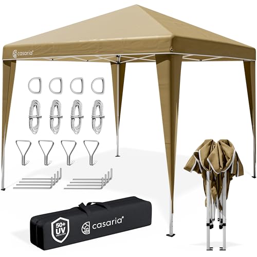 Pérgola de jardim de cor creme 3 x 3 m Deuba Deuba - Toldos e gazebos - 3x3 m, cor creme, aço, poliéster