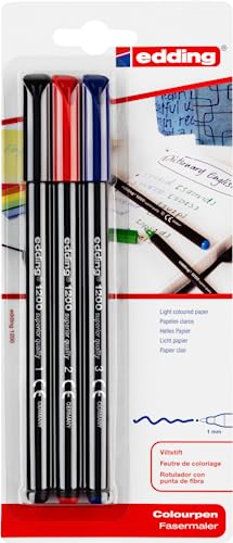Marcador EDDING 1200 (Preto, Vermelho, Azul) Edding - Canetas - preto, vermelho, azul