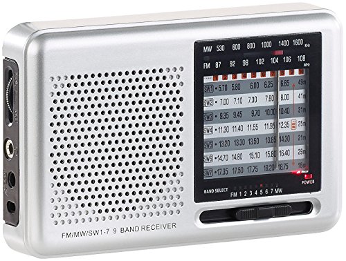 Rádio Portátil Digital AUVISIO R-AM/FM auvisio - Áudio - portátil, am/fm, alta sensibilidade, 5 bandas