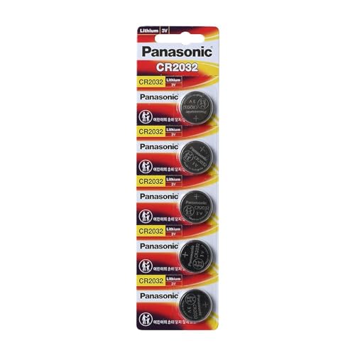 Pilha Recarregável PANASONIC CR2032-5P (5 unidades) Panasonic - Baterias - 3 V, 220 mAh, litio, preto
