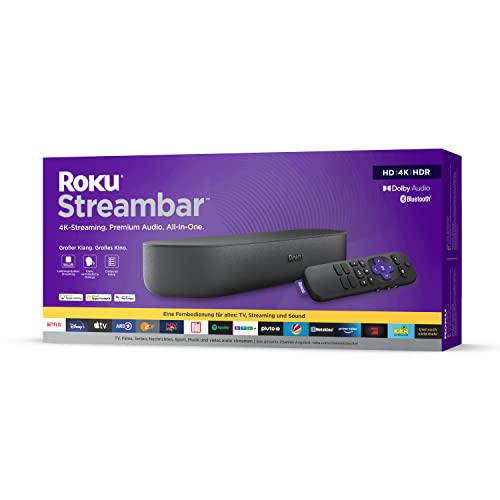 Roku Streambar - Barra de Sonido para TV (4K Ultra HD) ROKU - Reprodutores de mídia e streaming doméstico - 4k ultra hd, compacto, streaming, sem comerciais