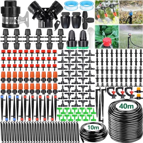 Conjunto de Irrigação VIPNAJI 322PCS (40m + 10m) VIPNAJI - Globos e espetos de rega - 40m, 10m, micro-irrigação, automática